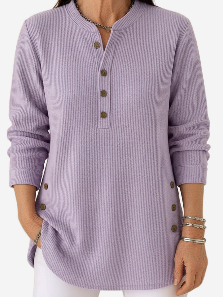 Margaret – Long Sleeve Solid Knit Sweater