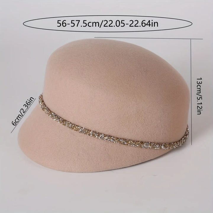 Celestine Crystal Wool Cloche