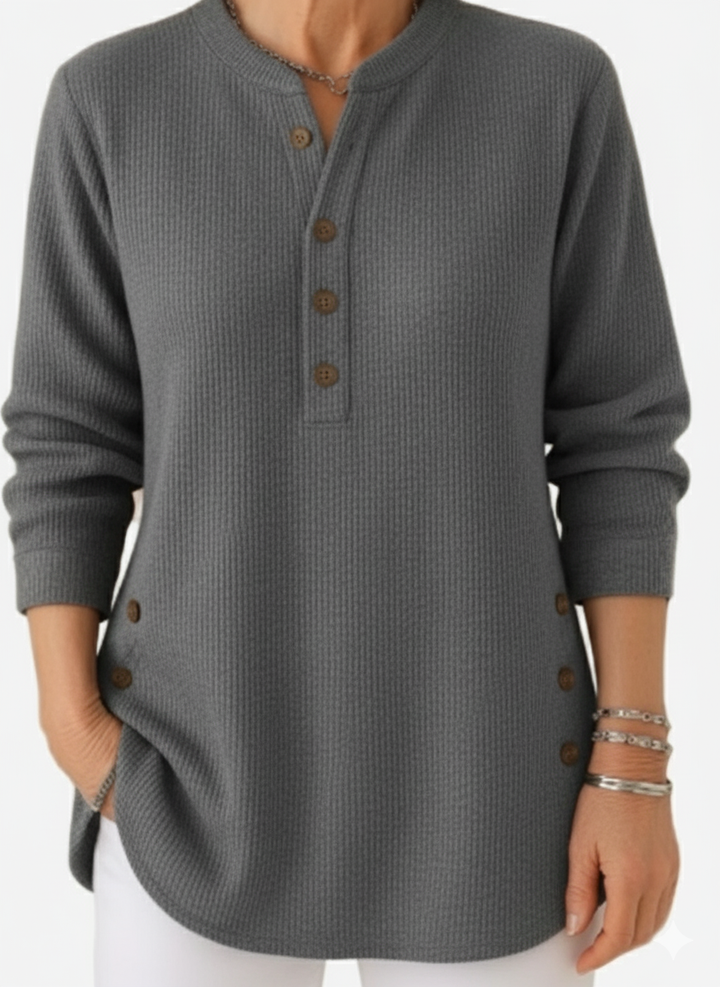 Margaret – Long Sleeve Solid Knit Sweater