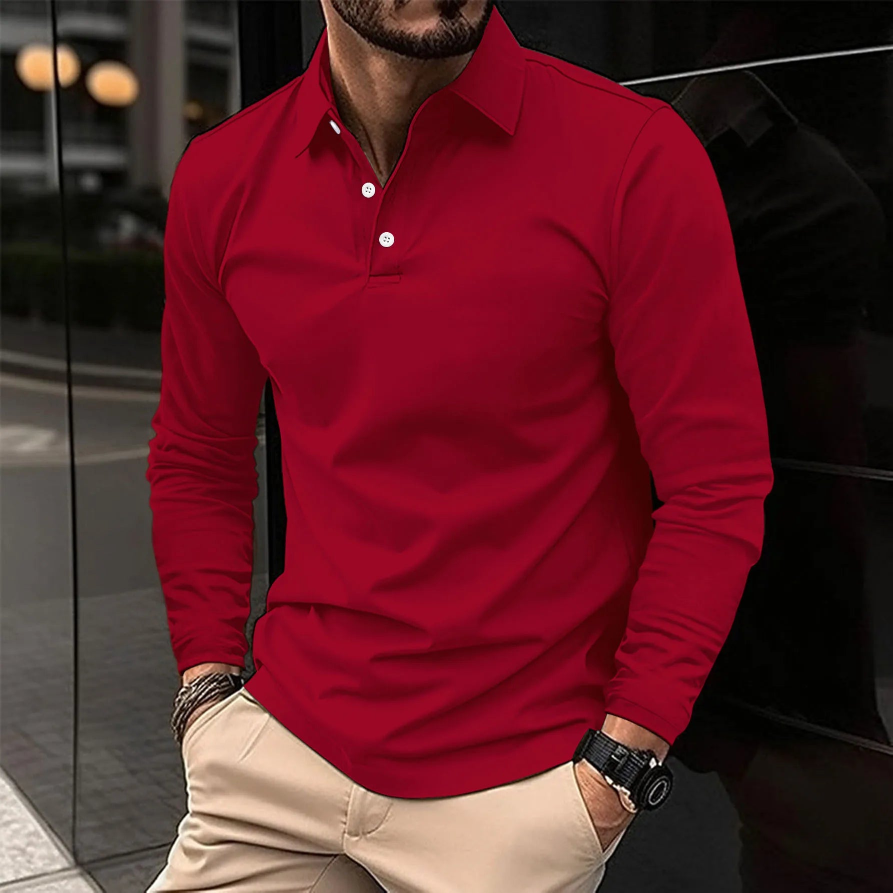 Dion™ | Casual Long-Sleeved Polo