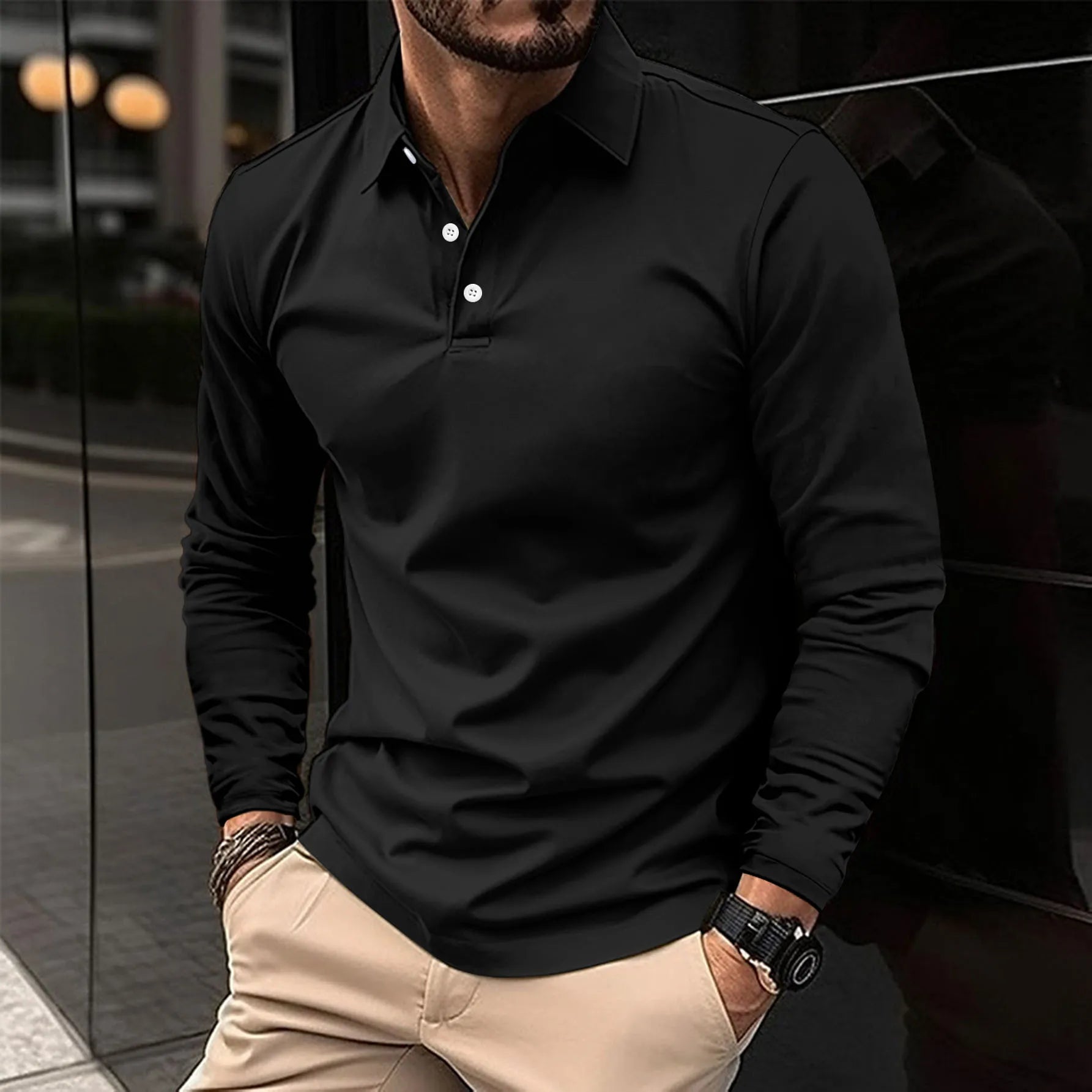 Dion™ | Casual Long-Sleeved Polo