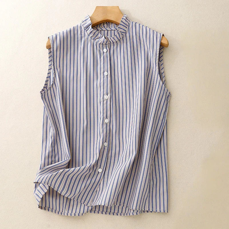 NANCY LINEN TOP