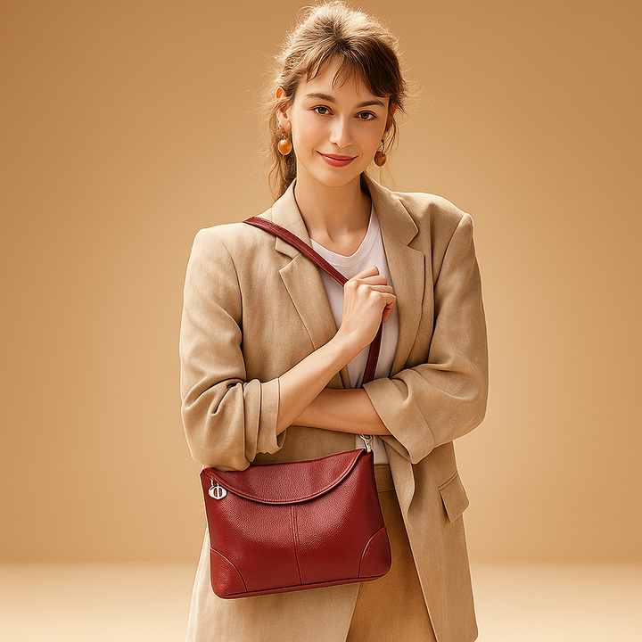 Anti-theft vegan leather crossbody bag for women | Amelia