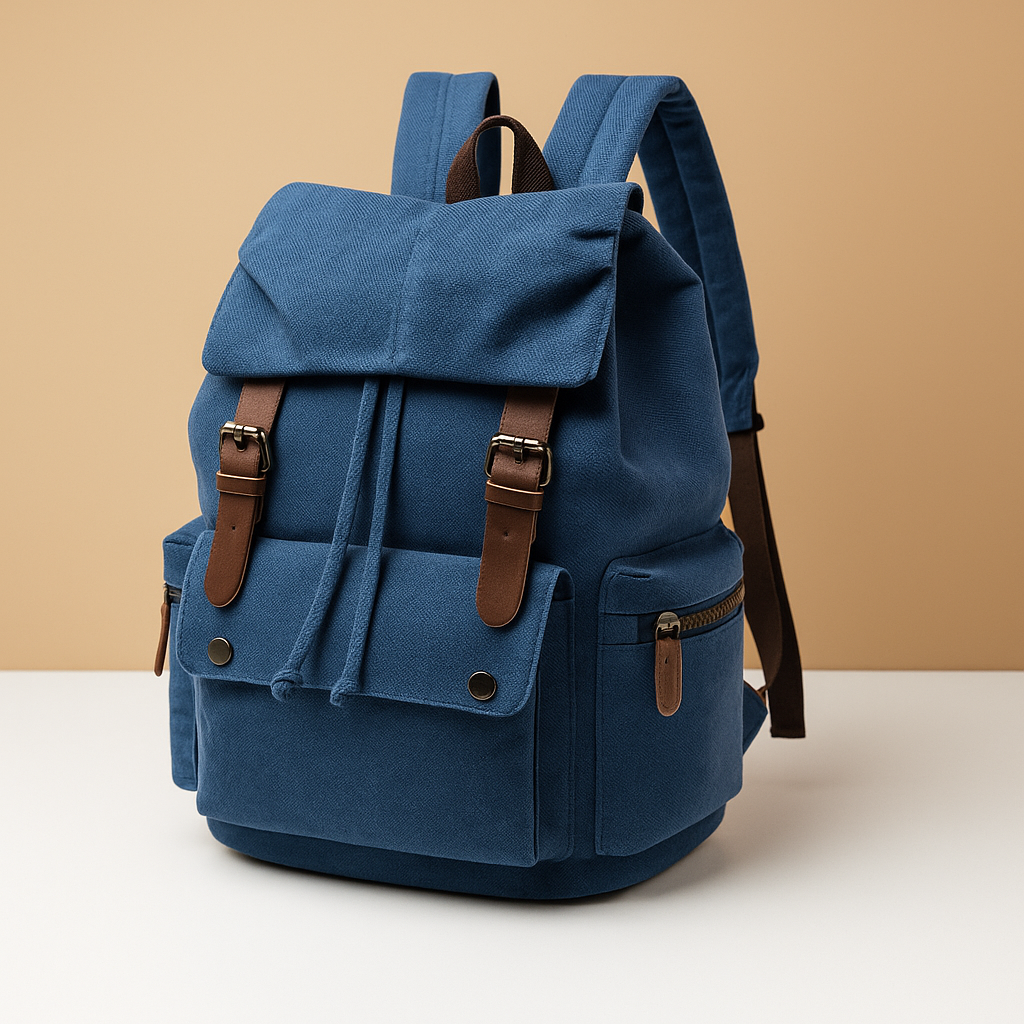 Canvas travel backpack with laptop sleeve for men | Lucas