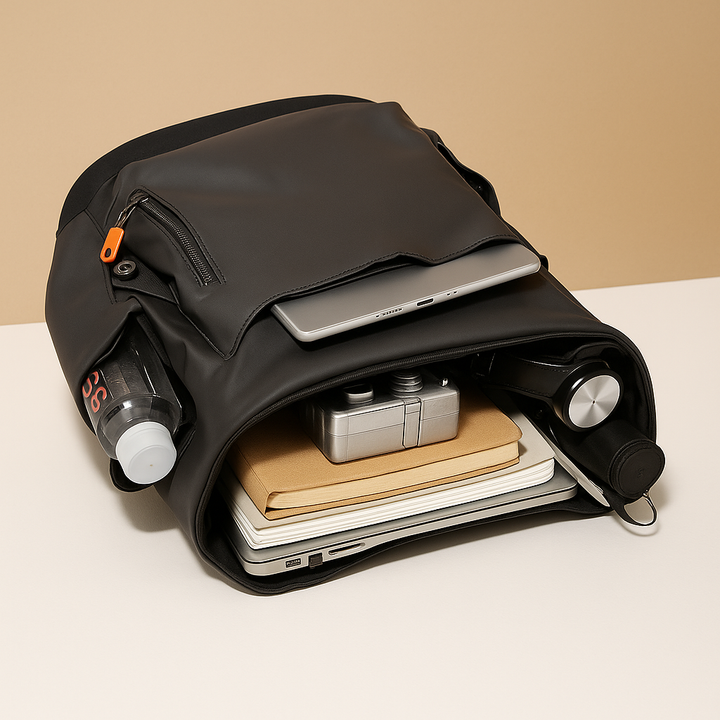 Waterproof leather laptop backpack for men | Maxwell