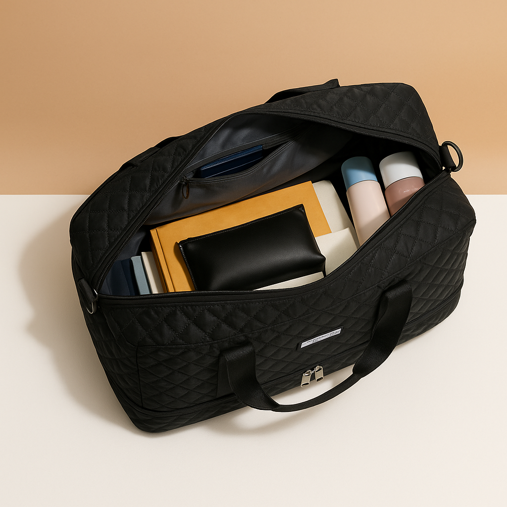 Weekender duffle bag with shoe compartment for women | Florence