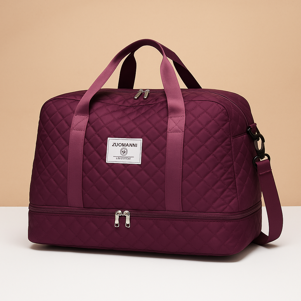 Weekender duffle bag with shoe compartment for women | Florence