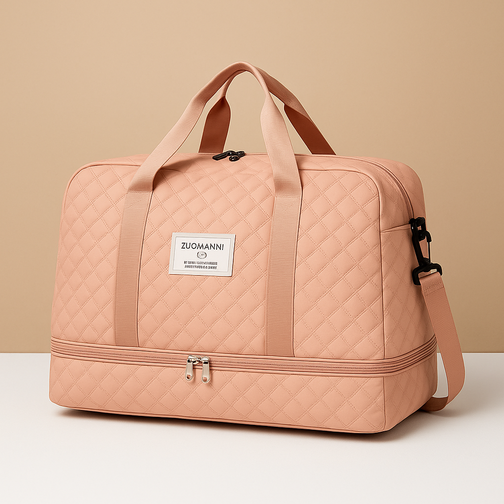 Weekender duffle bag with shoe compartment for women | Florence